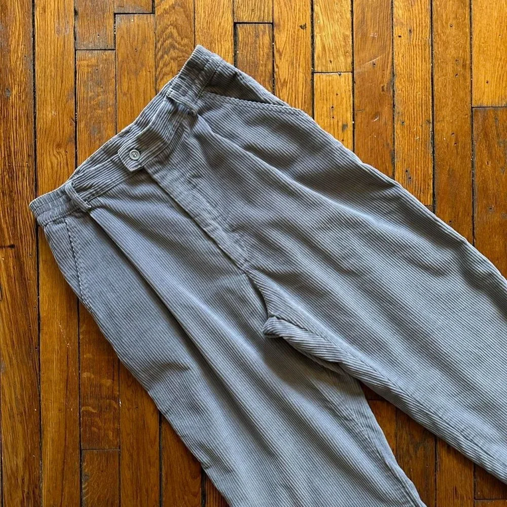 Vintage 70s L.L. Bean Pathfinder Union Made Women Grey‎ Corduroy Capri Pants - Picture 2 of 6